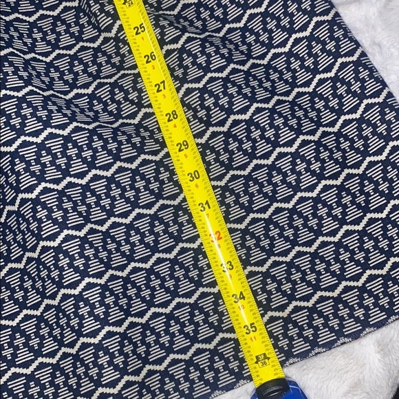 LOFT Blue Sheath Midi Dress Crew Neck Sleeveless 100% Cotton - Picture 6 of 8